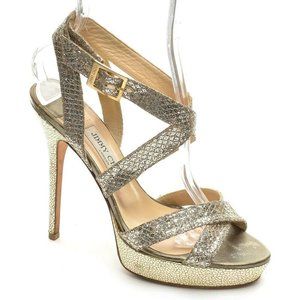 Jimmy Choo Vamp Platform Strappy Sandals Heels 39